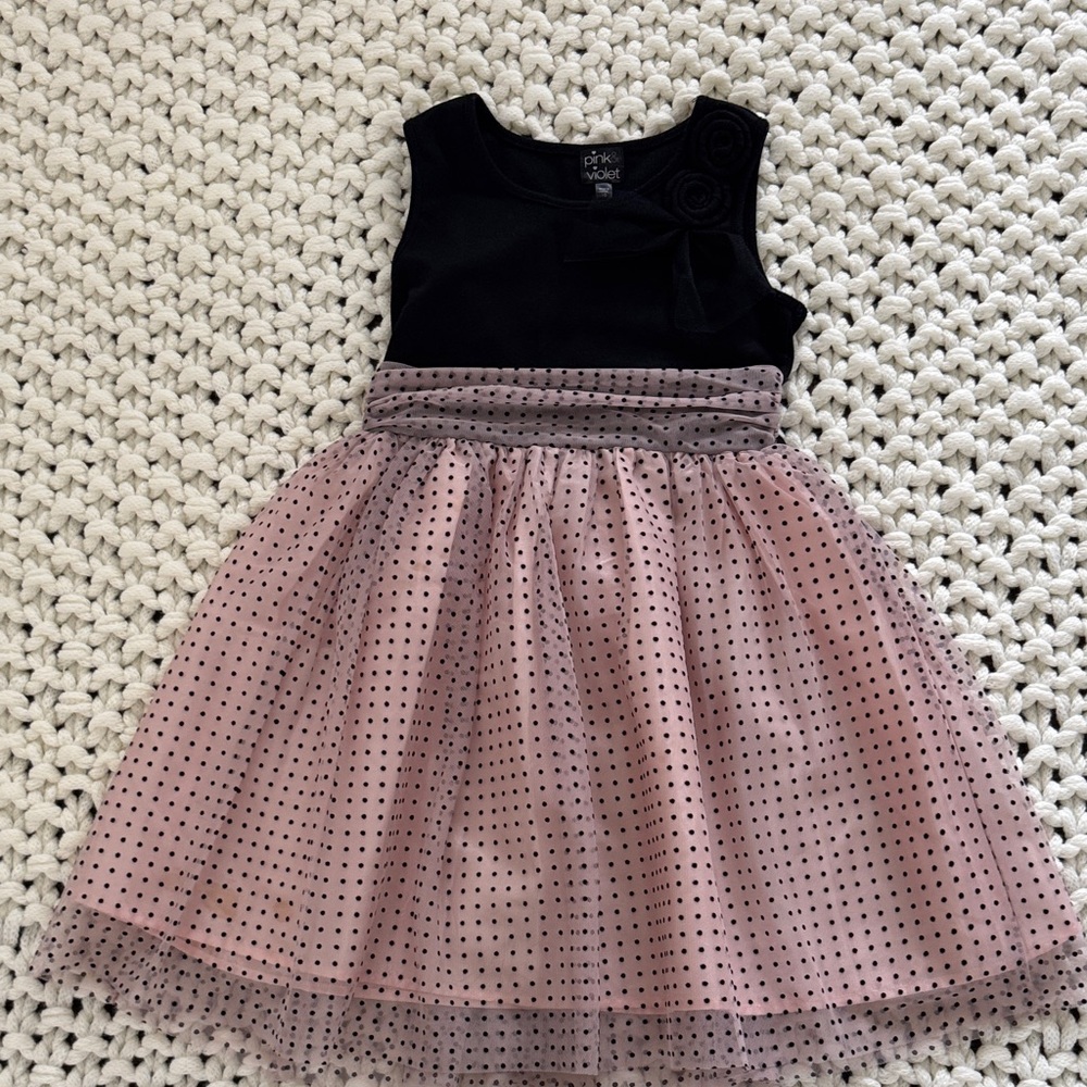 Elegant Black and Pink Kids Dress